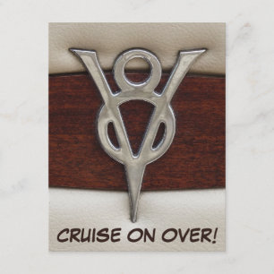 Convite Tema do carro do emblema do cromo de V8 do