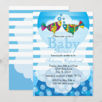 Tema do Chá de fraldas das bolhas de peixe