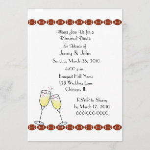 Convite Tema do futebol do jantar de ensaio