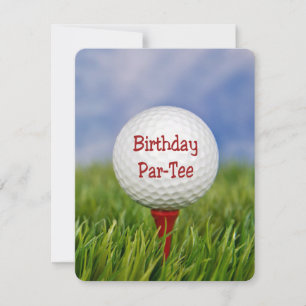 Convite Tema do golfe da festa de aniversário