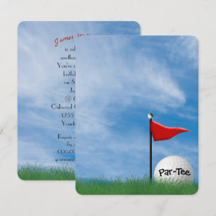 Convite Tema do golfe da festa de aniversário
