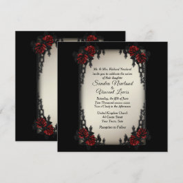 Convite Tema do Gótico Trimestre Francês Casamento Dourado