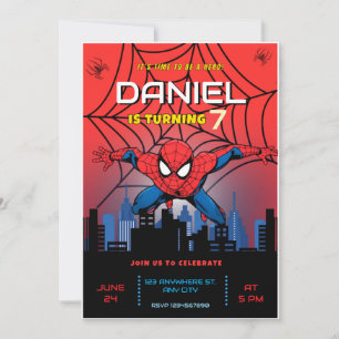 Convite Tema do Homem-Aranha Aniversário Super-herói Festa
