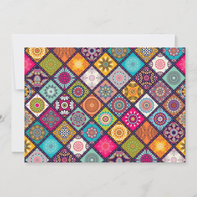 Convite Tema do mosaico das noites árabes (Frente)