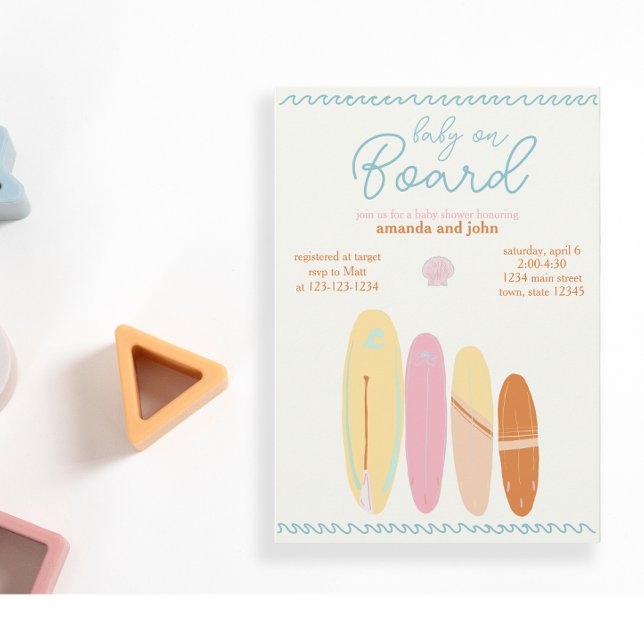 Convite Tema do Oceano Chá de fraldas do Bebê (Criador carregado)