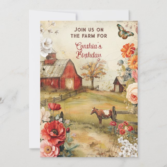 Convite Tema do Partido da Agricultura do País (Frente)