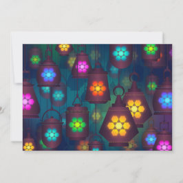 Convite Tema do partido das lanternas das noites árabes