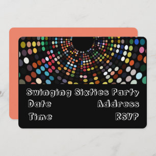 Convite Tema do partido retrô Swinging 60 s