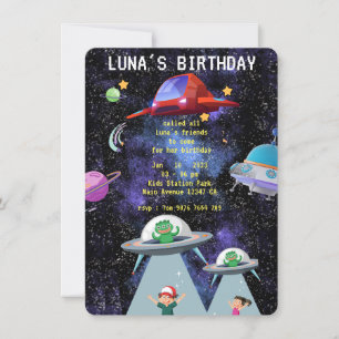 Convite Tema do Ufo do Espaço