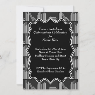 Convite Tema dos Livros Quinceanera