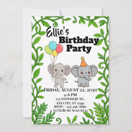 Convite Tema Elefante
