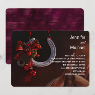 Convite Tema Equestre de Cavalete de Cavalos de Casamento