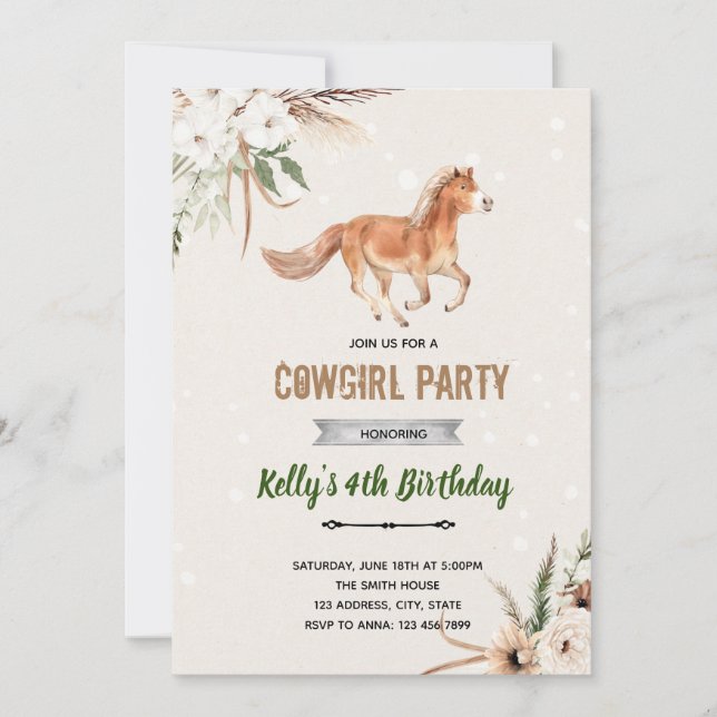 Convite tema espírito boêmio (Frente)