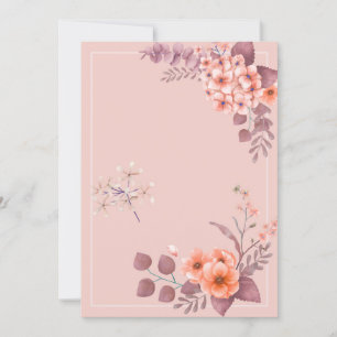 Convite Tema Floral Rosa