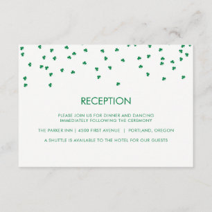 Convite Tema Irlandês Shamrock Confetti Casamento   Recepç