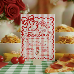 Convite Tema Italiano Ciao Bambino