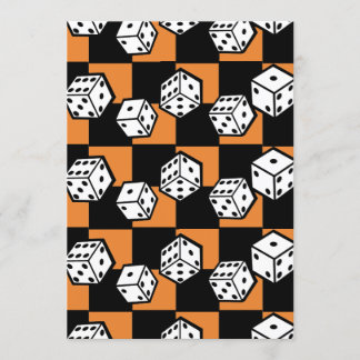 Convite tema jogo de bunco rolando dados las vegas