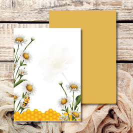 Convite Tema Mãe Abelha DIY em Branco