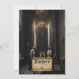 Convite *~* Tema Medieval AP88 Castelo 2 KNIGHTS Aniversár