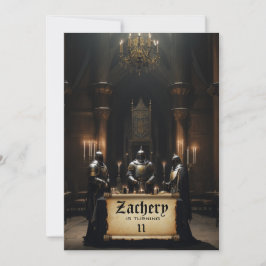 Convite *~* Tema Medieval do Castelo 3 KNIGHTS AP88 Aniver