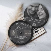 Tema Música Vintage Vinyl All One Photo QR Wedding