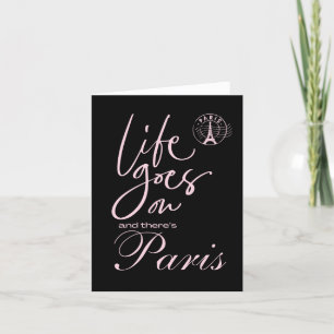 Convite tema Paris rosa e preto paris