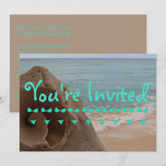Convite Tema personalizado da praia de Bikini | Piscina