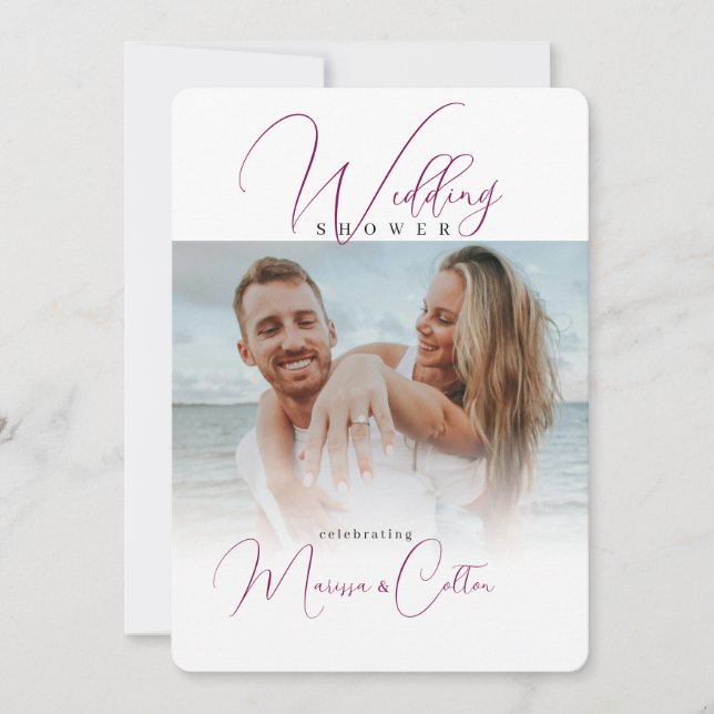 Convite Tema personalizado sonhador foto script chá de noi (Frente)