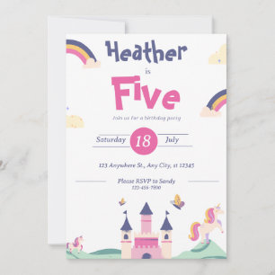 Convite - Tema Princesa - Personalizar a Idade do