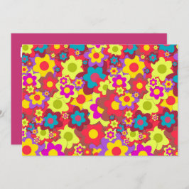 Convite Tema retro do partido do hippy 60s