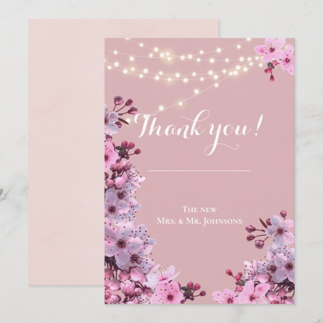 Convite Tema Sakura (Frente/Verso)