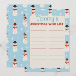 Convite Tema Snowman de Nome Filho Personalizado - Letra p
