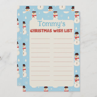 Convite Tema Snowman de Nome Filho Personalizado - Letra p