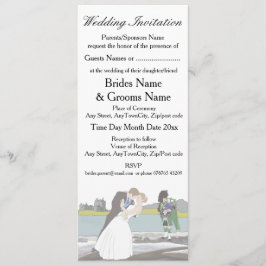 Convite Tema tradicional de casamento escocês e celta