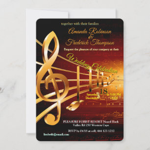 Convite Temas de Celebração para Amantes de Música