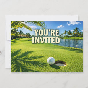 Convite temático de Golfe Flórida