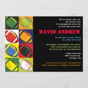 Convite temático de Mitzvah do bastão do bar do