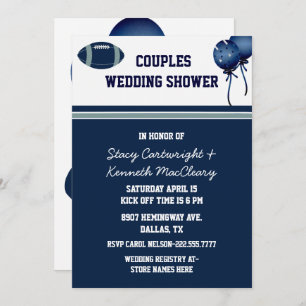 Convite temático do chá de casamento do futebol