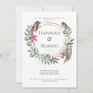 Convite temático para o casamento de Natal