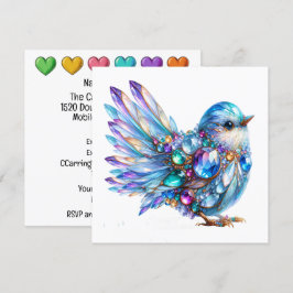 Convite Temático Precious Bling Birds