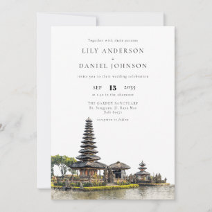 Convite Templo de Bali Destino Casamento Tudo Em Um