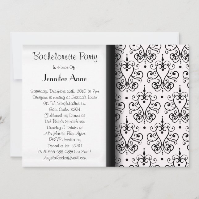 Convite Tempo bonito da festa de solteira (Frente)