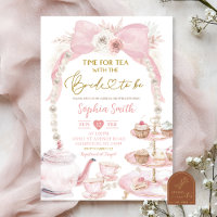 Tempo de Coquete Rosa para a Noiva do Chá