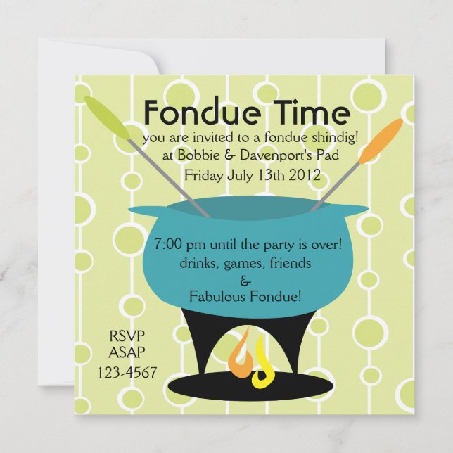 Convite Tempo de Fondue! (Frente)