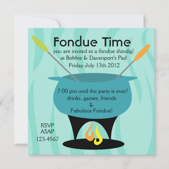 Convite Tempo de Fondue! (Frente)