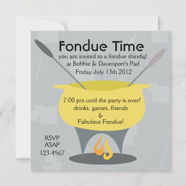 Convite Tempo de Fondue! (Frente)