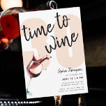 Convite Tempo Engraçado para Vidro Humorístico aniversário<br><div class="desc">Um modelo convite de festas engraçado para mulheres que apresenta uma pintura aquarela de um copo de vinho tinto e o título "tempo para o vinho" em um roteiro de caligrafia moderno. Uma aniversário de 30 anos humorística convidando uma mulher no seu aniversário de trinta anos celebrando com uma festa...</div>