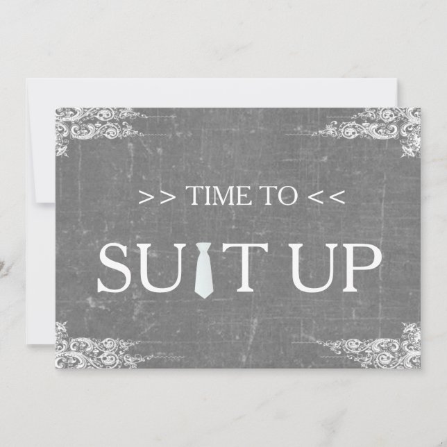 Convite Tempo para Suitup do Conselho do giz do quadro neg (Frente)