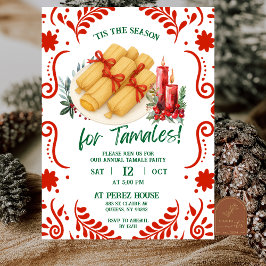 Convite Temporada Mexicana para Tamales Festa de Natal