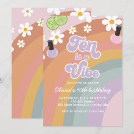 Convite Ten é uma vibe Spa Rainbow 10º Aniversário